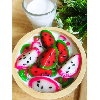 เม็ดบัวลอยรูปแก้วมังกร+แตงโม Home made100%ต้นตำรับสูตรคุณยาย By jasmine300กรัม