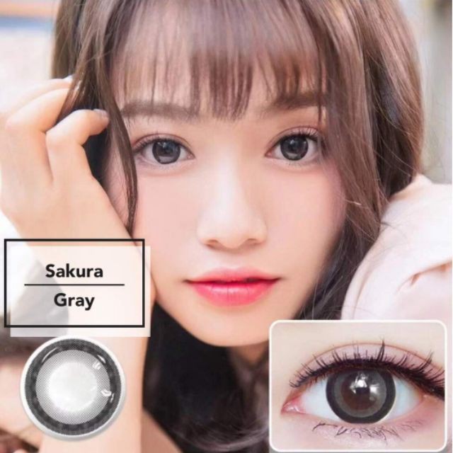 Wink Sakura  Shimmer Black Gray Brown 💋 บิ๊กอาย รายเดือน มีอย แถมตลับฟรี กรองแสง รายเดือน มีอย. เลนส์นิ่ม สวยปังมาก