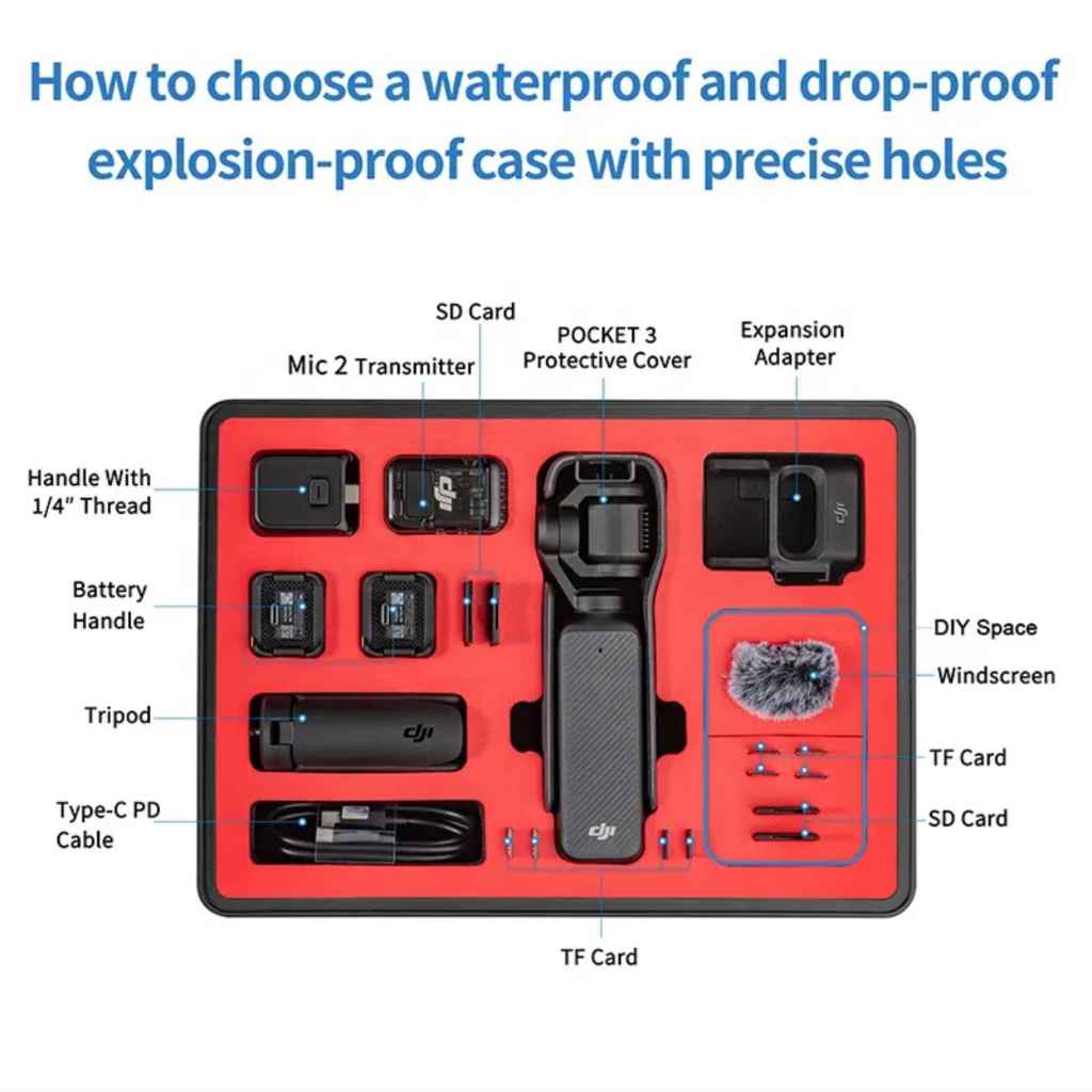 STARTRC เคสแข็ง กันน้ำ กันกระแทก สำหรับ Pocket 3 Waterproof Hard Case for DJI OSMO Pocket 3 action