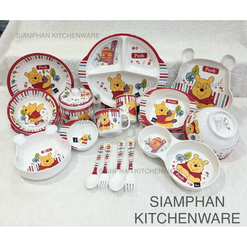 จาน ชาม ลายการ์ตูน ลิขสิทธิ์ หมีพูห์วู้ดแลนด์ (Flowerware)