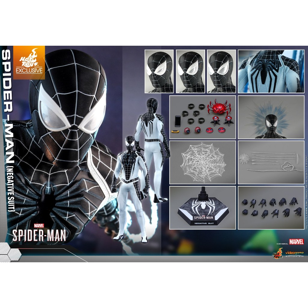 Hot Toys VGM36  Spider-Man (Negative Suit) Exclusive Collectible Figure Marvel’s Game 1/6 โมเดล ฟิกเ