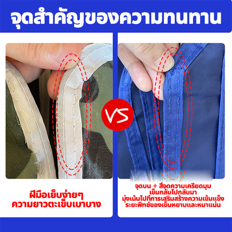 ผ้าใบเต็นท์พับ ผ้าหนา กันแดด กันฝน สำหรับเต็นท์ขนาด 2x2 2x3 3x3 เมตร thumbnail 9