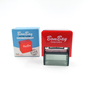 ตรายางหมึกในตัวสำเร็จรูป BomBay (บอมเบย์) ข้อความขนาดไม่เกิน 1.4 x 3.8 CM.