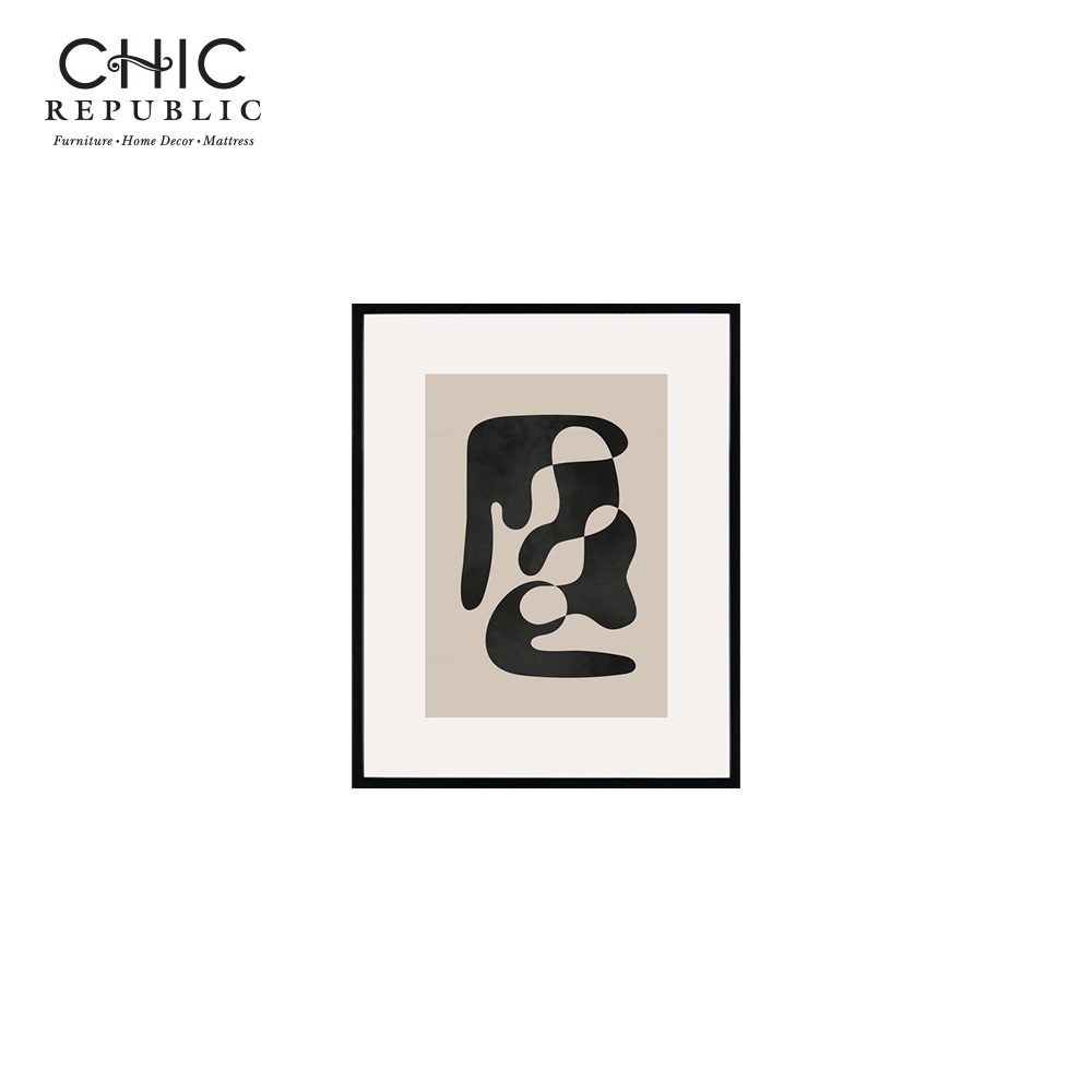 ภาพติดฝาผนัง CHIC REPUBLIC รุ่น TIEGAN-A/40X50 สีดำ/หลากสี_0
