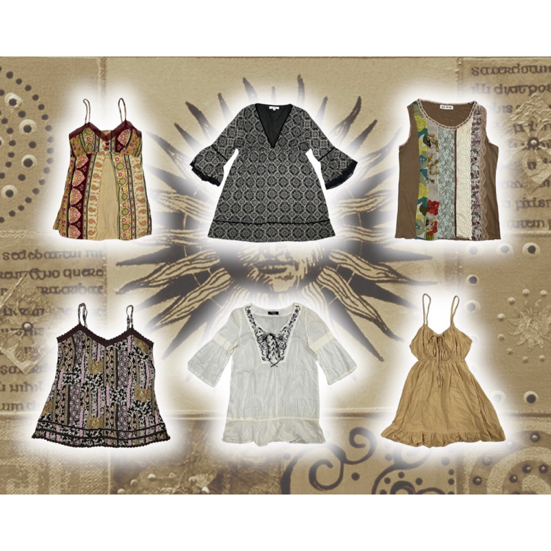 [ Lot 4.1 ] เสื้อ วินเทจ y2k แฟรี่ โบฮีเมียน✨🧚🏼🪬 มือสอง