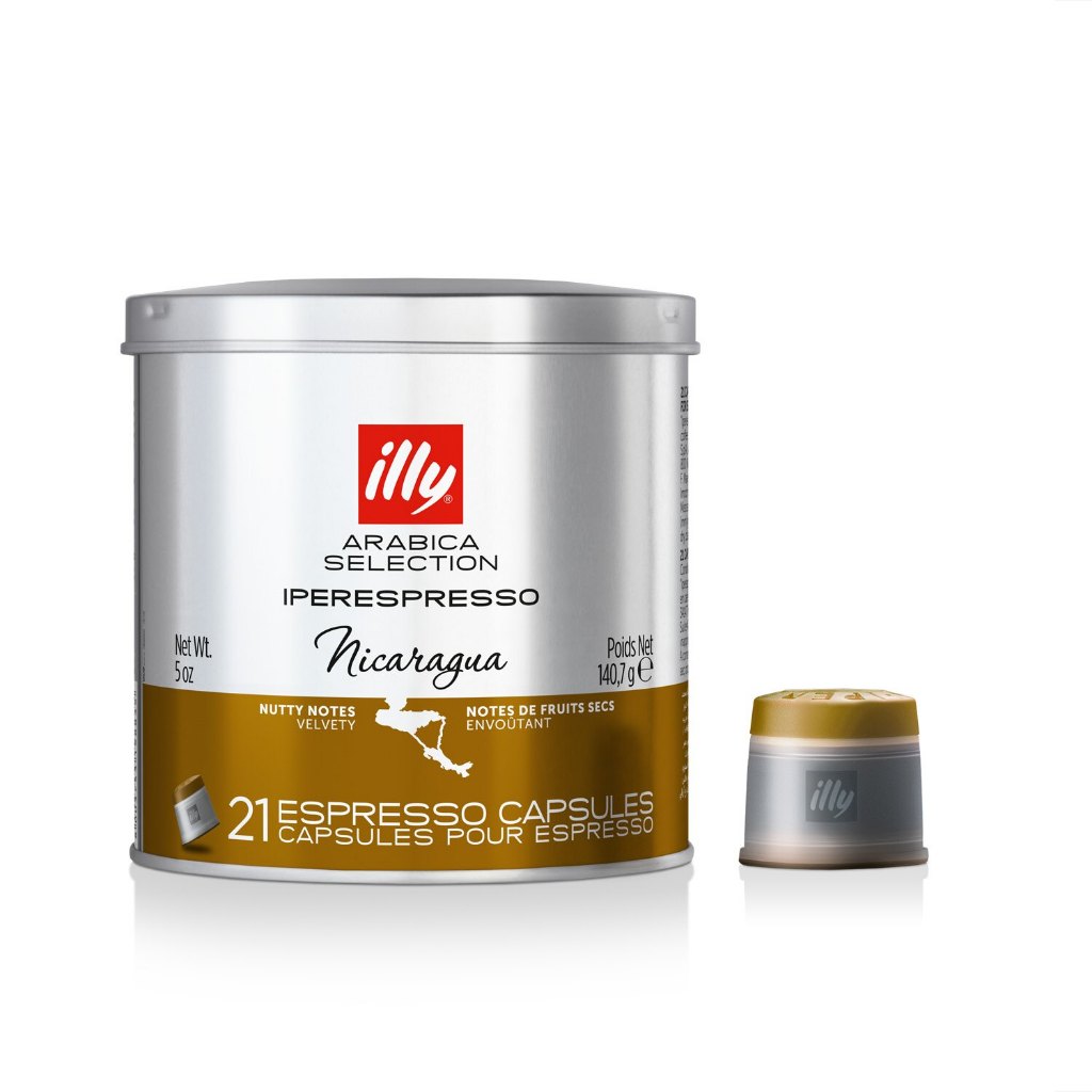 ILLY แคปซูลกาแฟ NICARAGUA - 21แคปซูล/กล่อง IPERESPRESSO COFFEE CAPSULES ARABICA SELECTION NICARAGUA- 21 CAPSULES