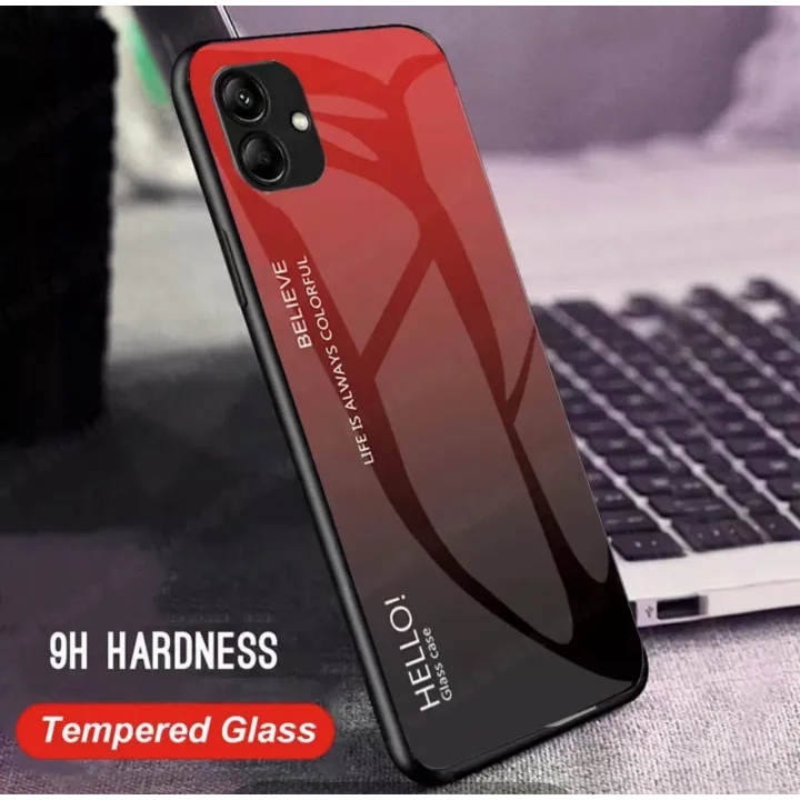 [ส่งจากไทย] เคสกันกระแทก เคสกระจก Case Samsung galaxy A05 เคสกระจกสองสี เคสเงาไล่สี เคสโทรศัพท์ ซัมซุง ขอบนิ่มเคส SAMSUN