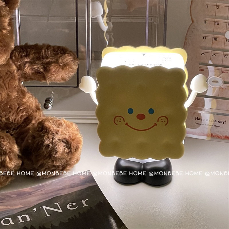 โคมไฟตั้งโต๊ะ โคมไฟกลางคืน ลายคุ้กกี้ แบบชาร์จไฟได้ ตกแต่งห้องนอน พร้อมส่ง - รูปที่ 6