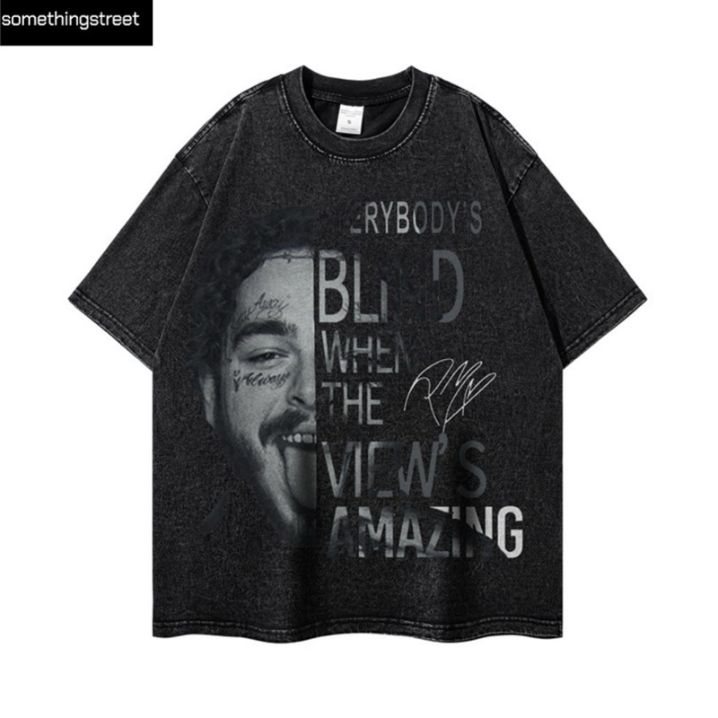 เสื้อยืดผู้ชายโอเวอร์ไซส์ post malone amazing