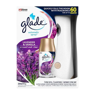 (ตัวเครื่อง + รีฟิล + ถ่าน 2 ก้อน) Glade automatic spray air freshener สเปรย์ปรับอากาศอัตโนมัติ มี 5 กลิ่น
