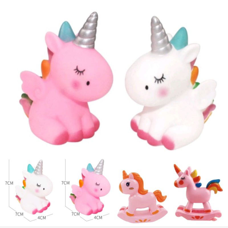 โมเดลยูนิคอร์น ป้ายชุดยูนิคอร์น ตกแต่งเค้ก สูง 7cm