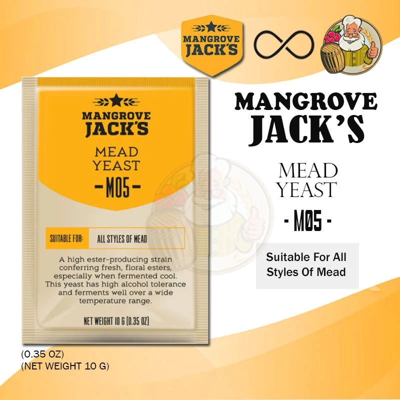 ยีสต์ หมักเบียร ทำเบียร์ (Yeast) - Mangrove Jack’s- M05 Mead - Craft Series Yeast ยีสต์ทำไวน์ m05 Mead Yeast M05 ยีสต์