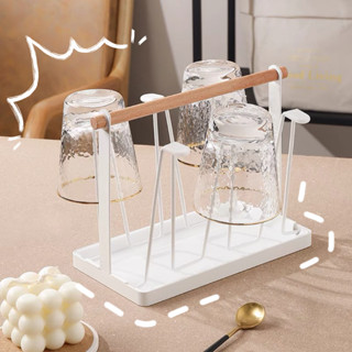 ที่คว่ําแก้ว ที่คว่ำแก้วโลหะ-เหล็ก ชั้นวาง 6 ใบ แนวมินิมอล  …