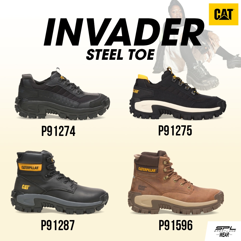 CAT Caterpillar Collection รองเท้าเซฟตี้ สำหรับผู้ชาย M Invader Steel Toe P91287 / P91275 / P91274 / P91596