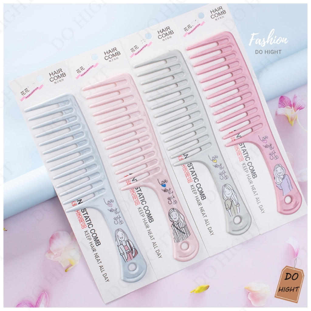 พร้อมส่ง⚡ มีเก็บเงินปลายทาง💸 หวีผม ขนาดใหญ่ยาว 23.5 ซม.  มี 4 สีให้เลือก : Do hight - รูปที่ 5
