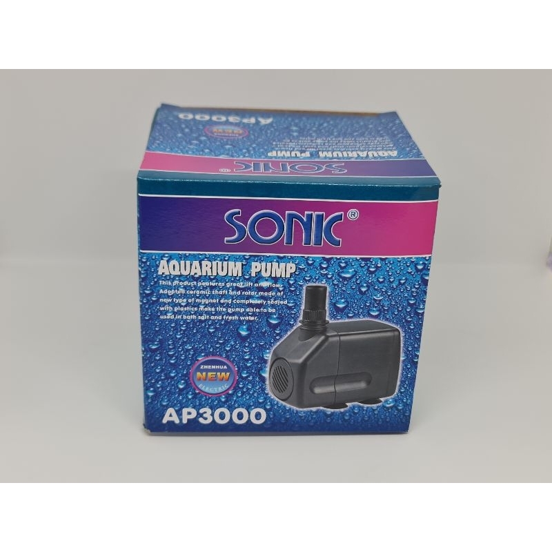 ปั้มน้ำตู้ปลา ปั้มบ่อปลา ปั้มน้ำพุ น้ำล้น sonic AP3000