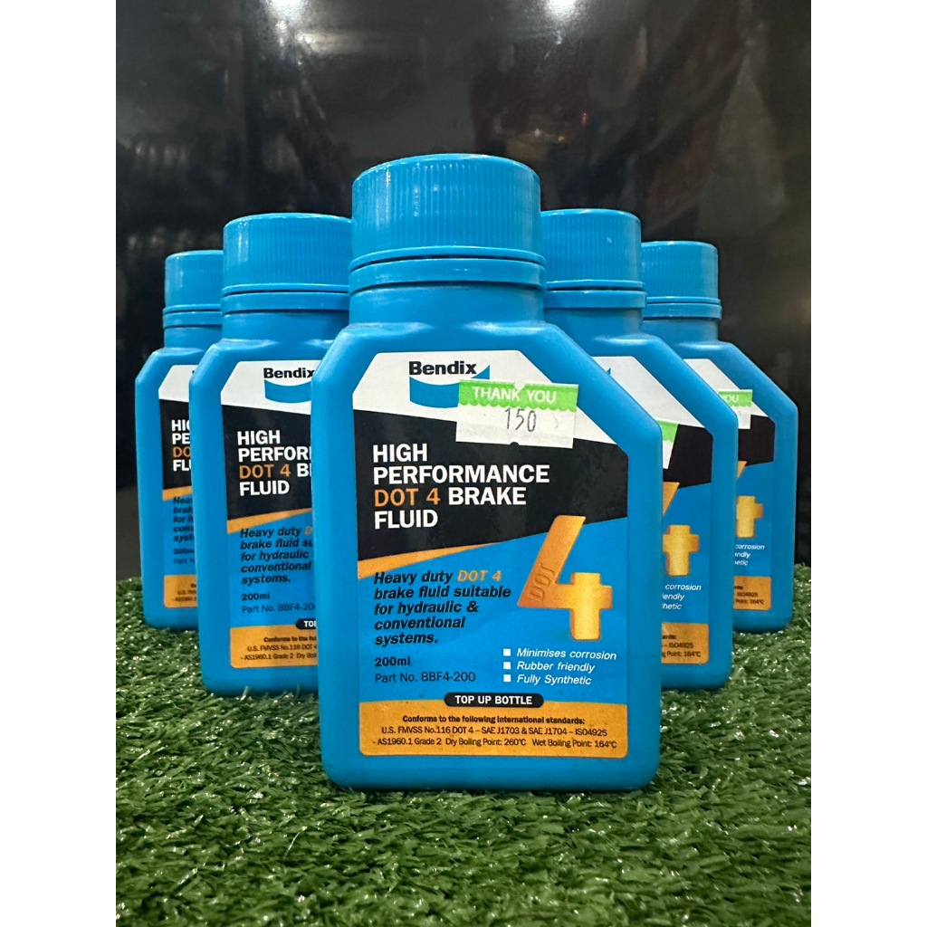 Bendix น้ำมันเบรค สังเคราะห์แท้ DOT3 DOT4 มอเตอร์ไซค์ ขนาด 200 ml Brake Fluid  ของแท้ 100%