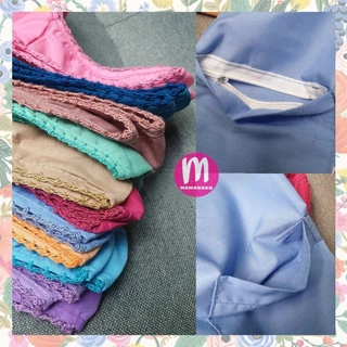 เสื้อคอกระเช้า คอถัก เบอร์ S/M/L/XL เสื้อกระเช้าสีพื้น ผู้ใหญ่ กระเป๋ามีซิป (สีพื้นคอถัก) (WO4)