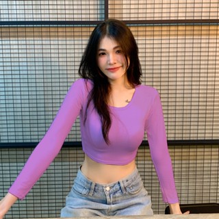 PIN140 ครอปเรียบแขนยาว WAN B-046-2-AAAA