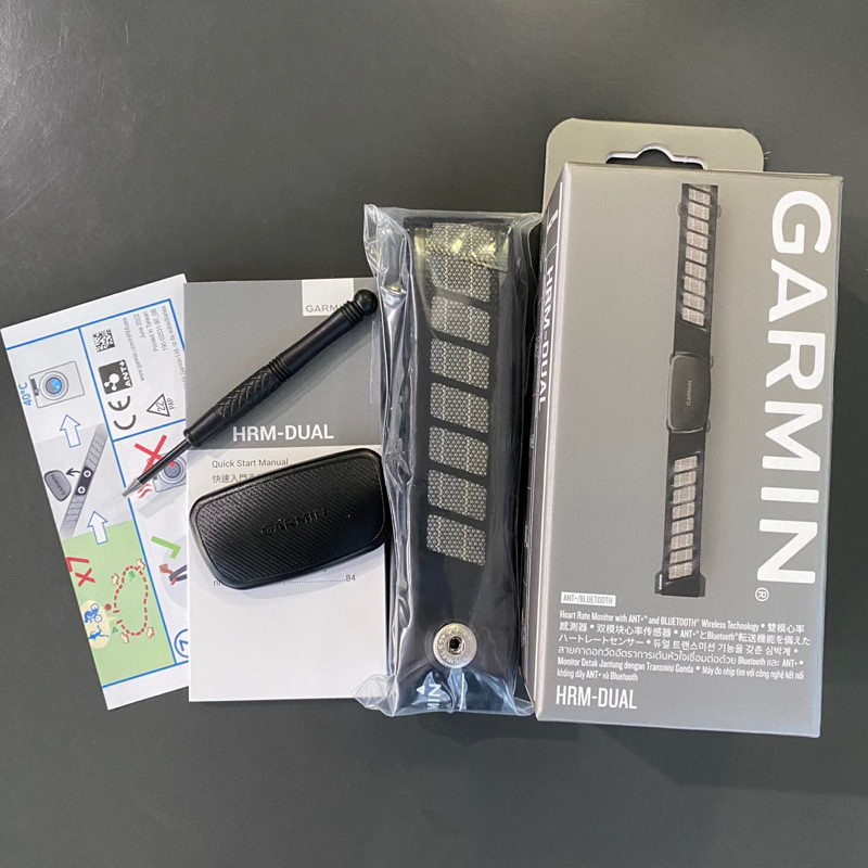 Garmin HRM-Dual Heart Rate Monitor สายคาดหน้าอกวัดชีพจร ANT+ และ Bluetooth