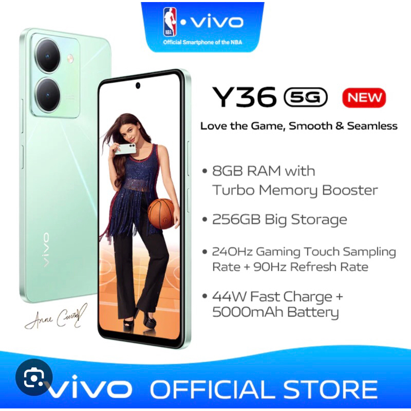 Vivo Y36 5g(Ram 8GB/Rom 256GB)รับประกันศูนย์ 1 ปี