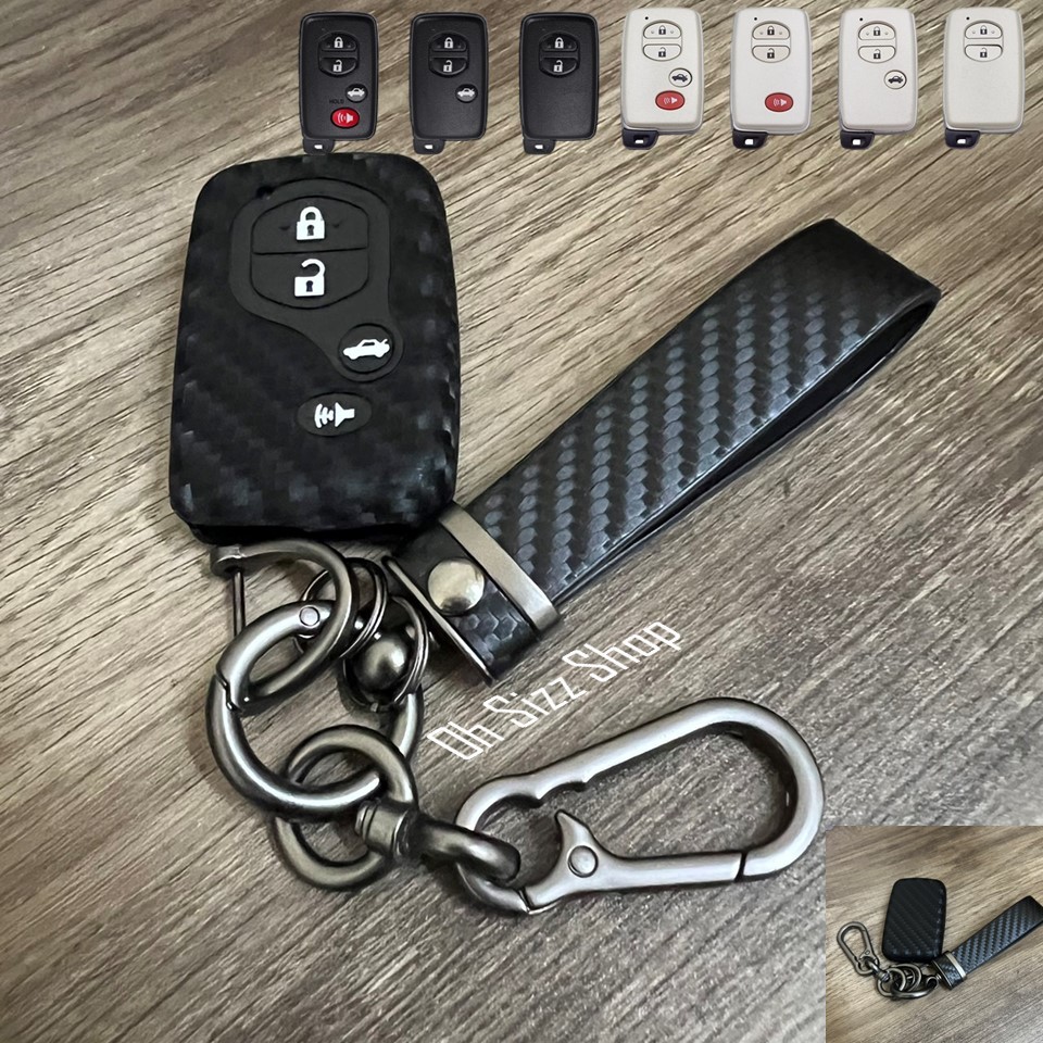 เคสรีโมท Toyota Camry  Prius 2012 ซิลิโคนลายเคฟล่าหุ้มรีโมทรถ  (Kevlar Silicone Protective Case Car Remote Control Drop-