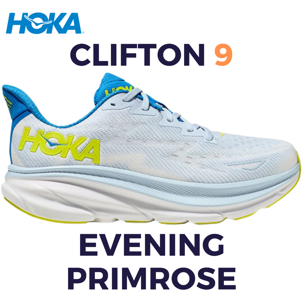 รองเท้าวิ่ง Hoka Clifton 9 Wide Men Ice WaterEvening Primrose รองเท้ากีฬาและรองเท้าออกกำลังกาย