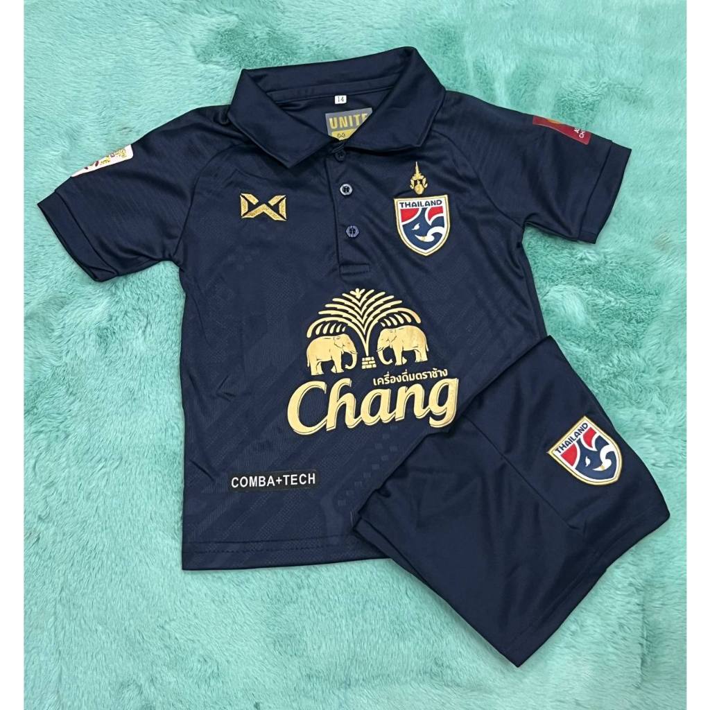 ชุดบอลเด็ก Waarrix ทีมชาติไทย คอปก รุ่นใหม่ปี2024 ได้ทั้งชุด (เสื้อบอลและกางเกงบอล)