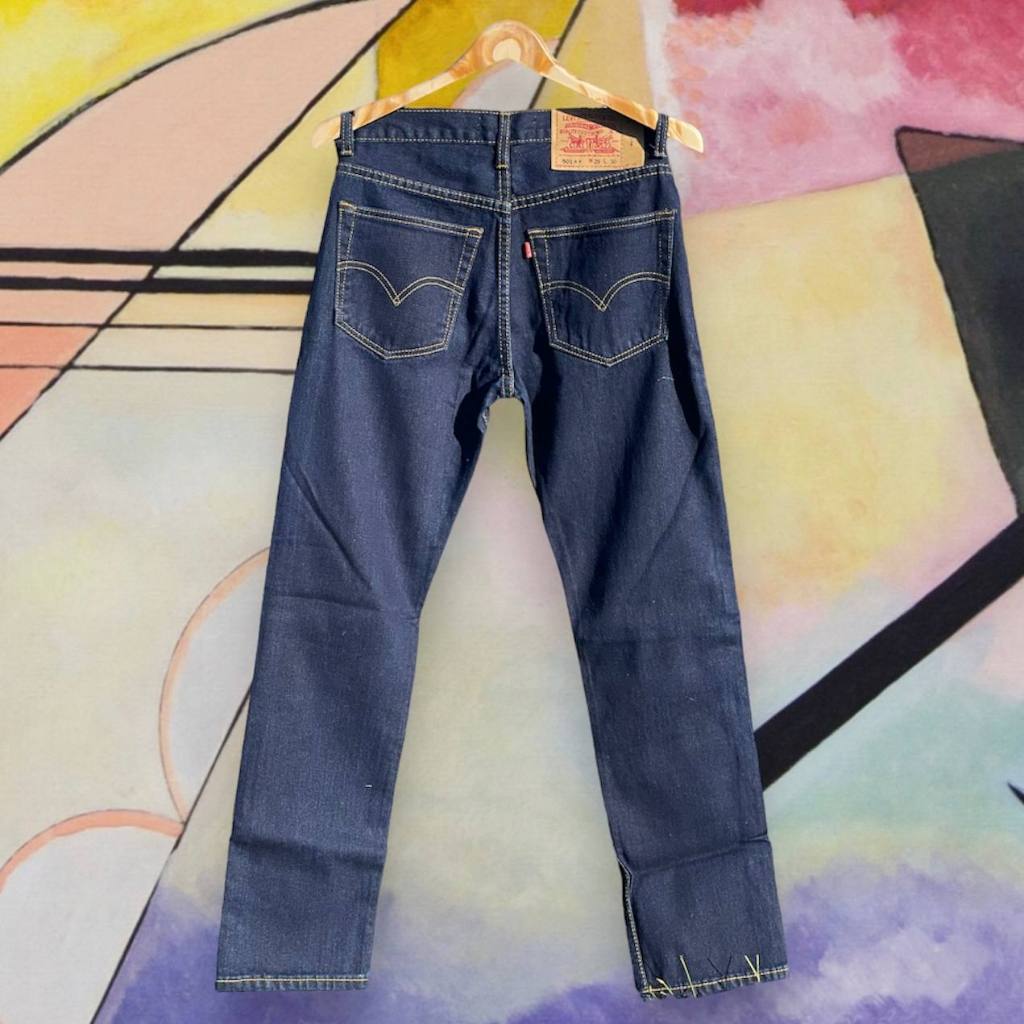 กางเกงยีนส์ กระบอกริมแดง 0657 เดฟริมแดงผ้าแข็ง