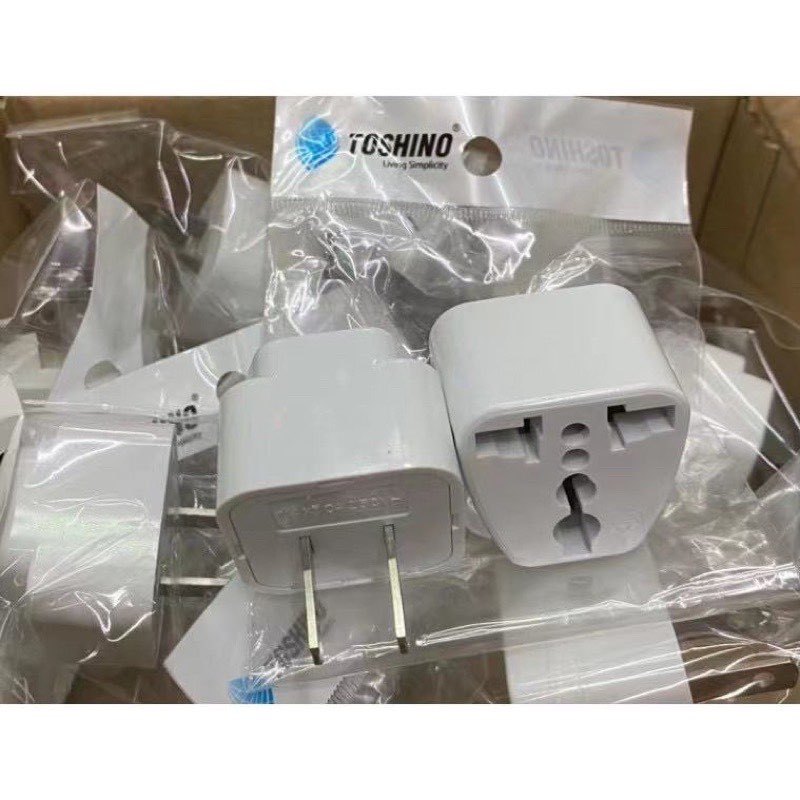 Toshino CO-7B ปลั๊กอะแดปเตอร์ 1 ช่อง ปลั๊กอย่างดี ปลั๊กแปลงจาก 3 ขา เป็น 2 ขาแบน ใช้กับขาปลั๊กจีนได้