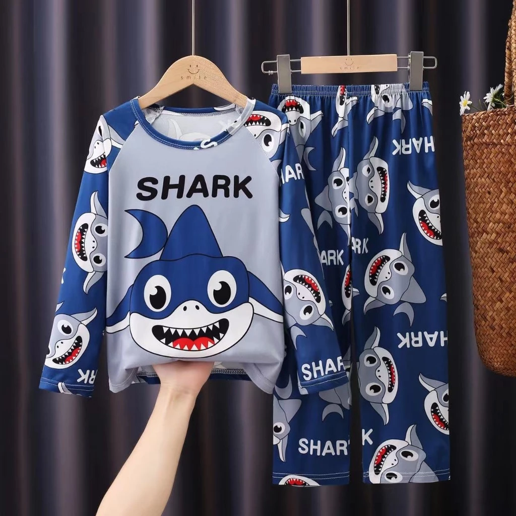 ชุดนอนเด็กเซตแขนยาวขายาว ลายน่ารักสีสันสดใส นื้อผ้านุ่มใส่สบาย thumbnail 3