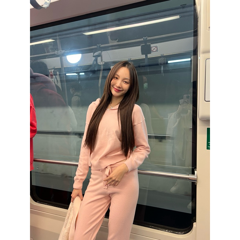 Puri & Me  Ribbon Hoodie Airport SET ชุดขึ้นเครื่องทั้งเซ็ต เนื้อไหมพรีเมียม