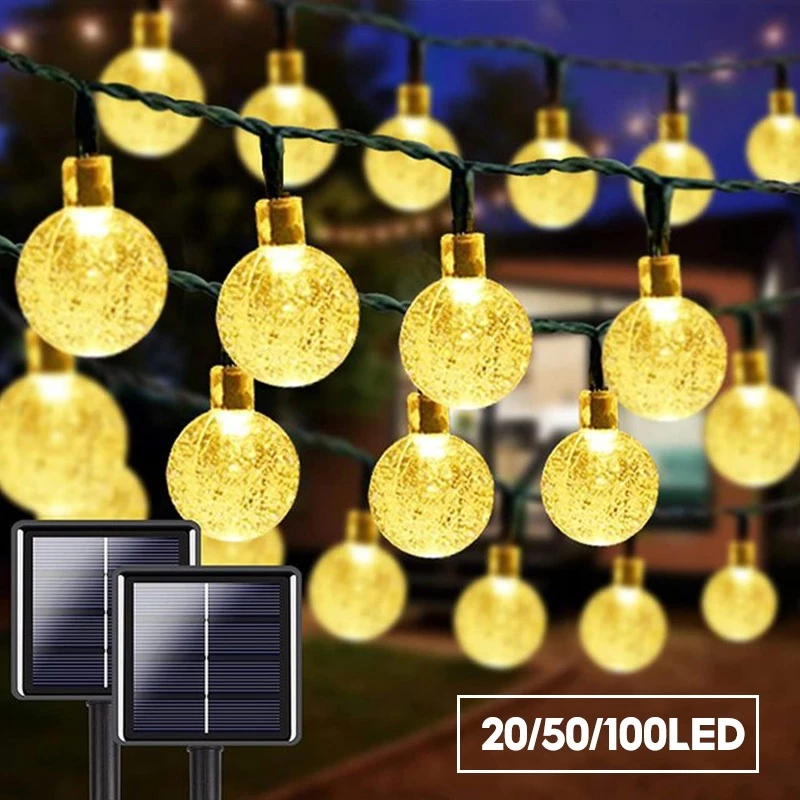 โซล่าเซลล์ ลายปิงปอง สายดำแบบ 25/50/100/หลอด LED ไฟกระพริบ ไฟตกแต่งกลางแจ้ง