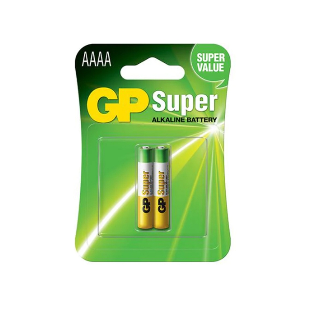 ถ่านอัลคาไลน์ GP Super Alkaline AAAA*2 ( LR61, LR8D425 ) ถ่าน4a ถ่านใส่ปากกา