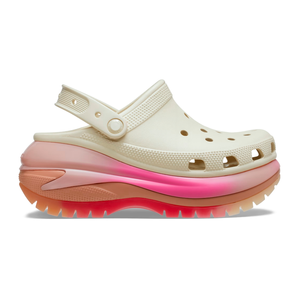 Crocs รองเท้าแตะ Classic Mega Crush Color Dip Clog | Bone/Multi ( 208988-2Y3 )