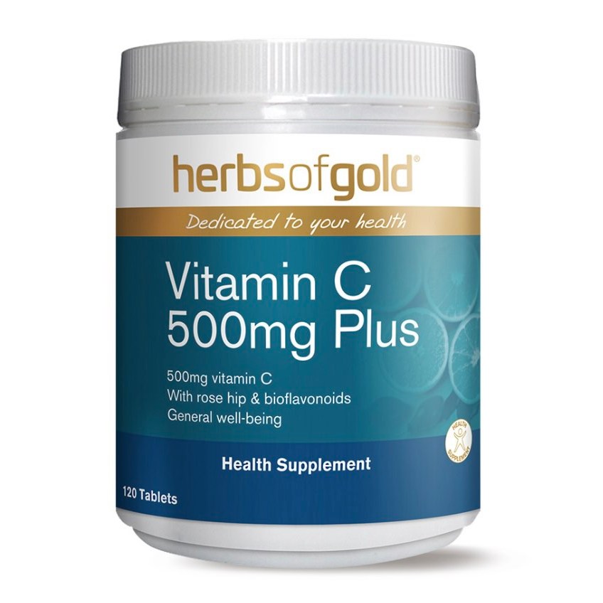Herbs of Gold Vitamin C 500mg. Plus 120's Rose hip &amp; Bioflavonoids วิตามินซี500
