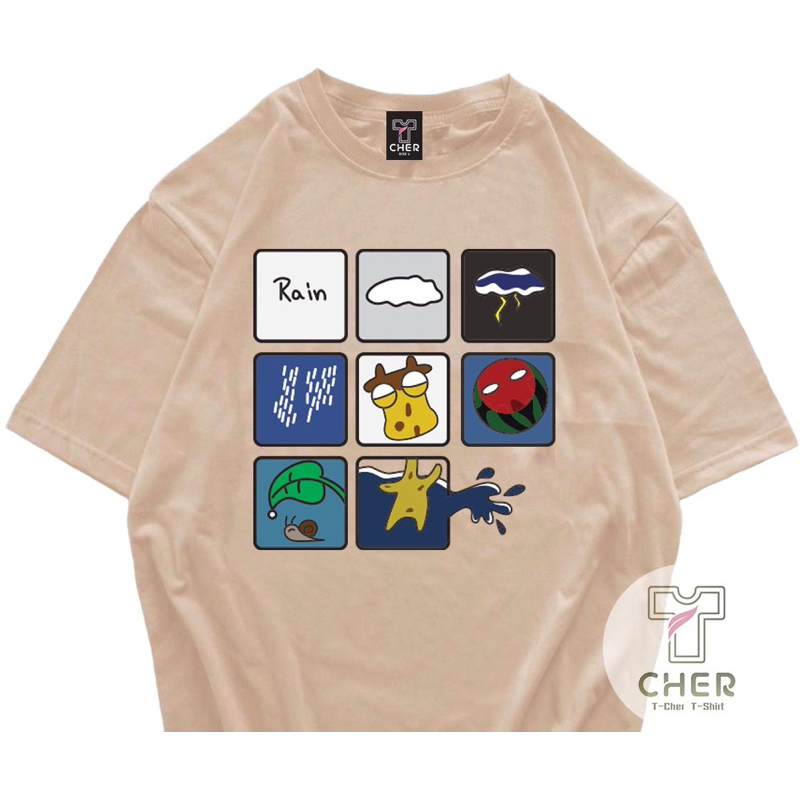 เสื้อยืดสกรีนลาย Rain เนื้อผ้าcotton100%ใส่ได้ทั้งหญิงและชายสินค้าพร้อมส่งทุกวัน ราคา ถูกที่สุด ดีลบีเคเค แกลเลอรีภาพที่ 5