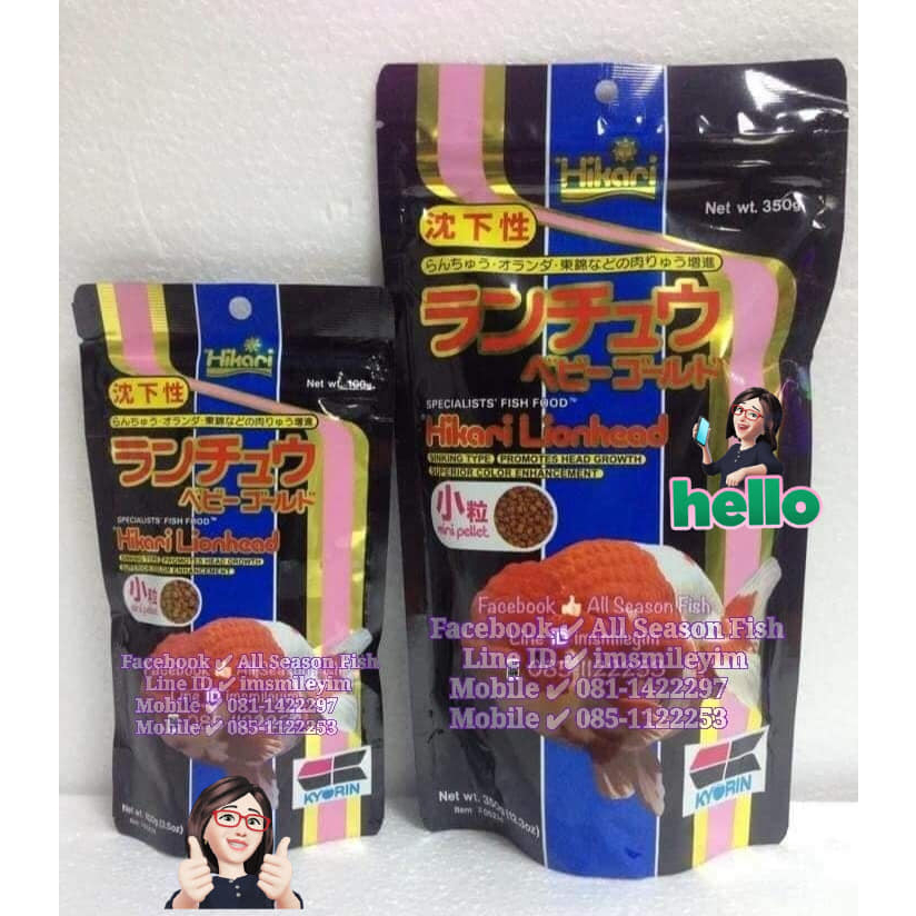 HIKARI > Lionhead (ซองดำ) เม็ดจม เหมาะสมสำหรับปลาทองทุกชนิด WC