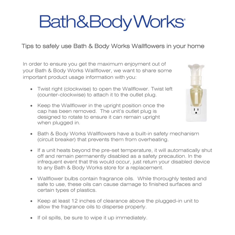 ปลั๊กเสียบน้ำหอมบ้าน(ไม่รวมน้ำหอม!) 𝐁𝐚𝐭𝐡 𝐀𝐧𝐝 𝐁𝐨𝐝𝐲 𝗪𝐨𝐫𝐤𝐬 : 𝗪𝐚𝐥𝐥𝐟𝐥𝐨𝐰𝐞𝐫𝐬 𝐅𝐫𝐚𝐠𝐫𝐚𝐧𝐜𝐞 𝐏𝐥𝐮𝐠𝐬 - รูปที่ 3