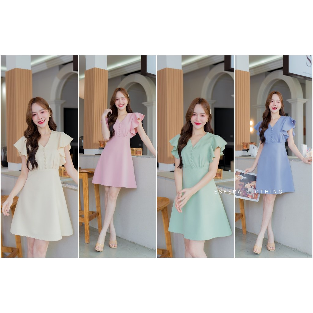 ⚡️สั่งทางLive&vdoลด100🔥เดรสออกงาน เดรสน่ารัก DR081-2 Madelyn Buttom Dress