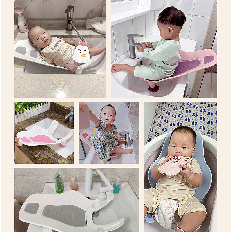 ที่วางล้างสะโพกเด็ก ที่รองล้างก้นเด็ก เก้าอี้ล้างก้นเด็กทารก อ่างอาบน้ําเด็กอ่าง  ล้างก้นเด็ก เด็กแรกเกิด  อาบน้ําเด็ก - รูปที่ 4