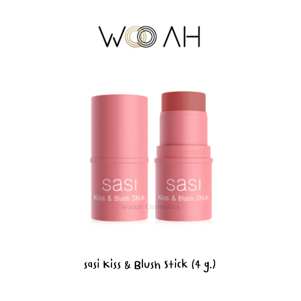 SASI Kiss & Blush Stick 4g ศศิ บลัชออนแท่งแบบครีม คิส แอนด์ บลัช สติ๊ก 3 in 1 ใช้ได้ทั้ง ตา แก้ม ปาก