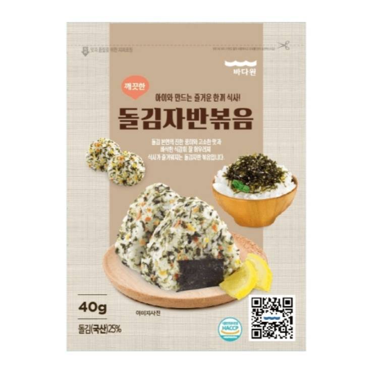 seasoned dried laver original สาหร่ายโรยข้าวอบแห้ง บาดาวอน ซีซัน ดราย เลเวอร์ ออริจินอล 40g 돌김자반볶음