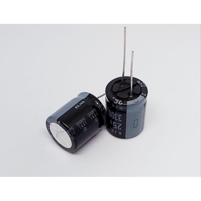 ELNA คาปาซิเตอร์ 3300uF 25V , Electrolytic Capacitor 3300uF 25V , ตัวเก็บประจุ อิเล็กโตไลท์ 3300uF 2