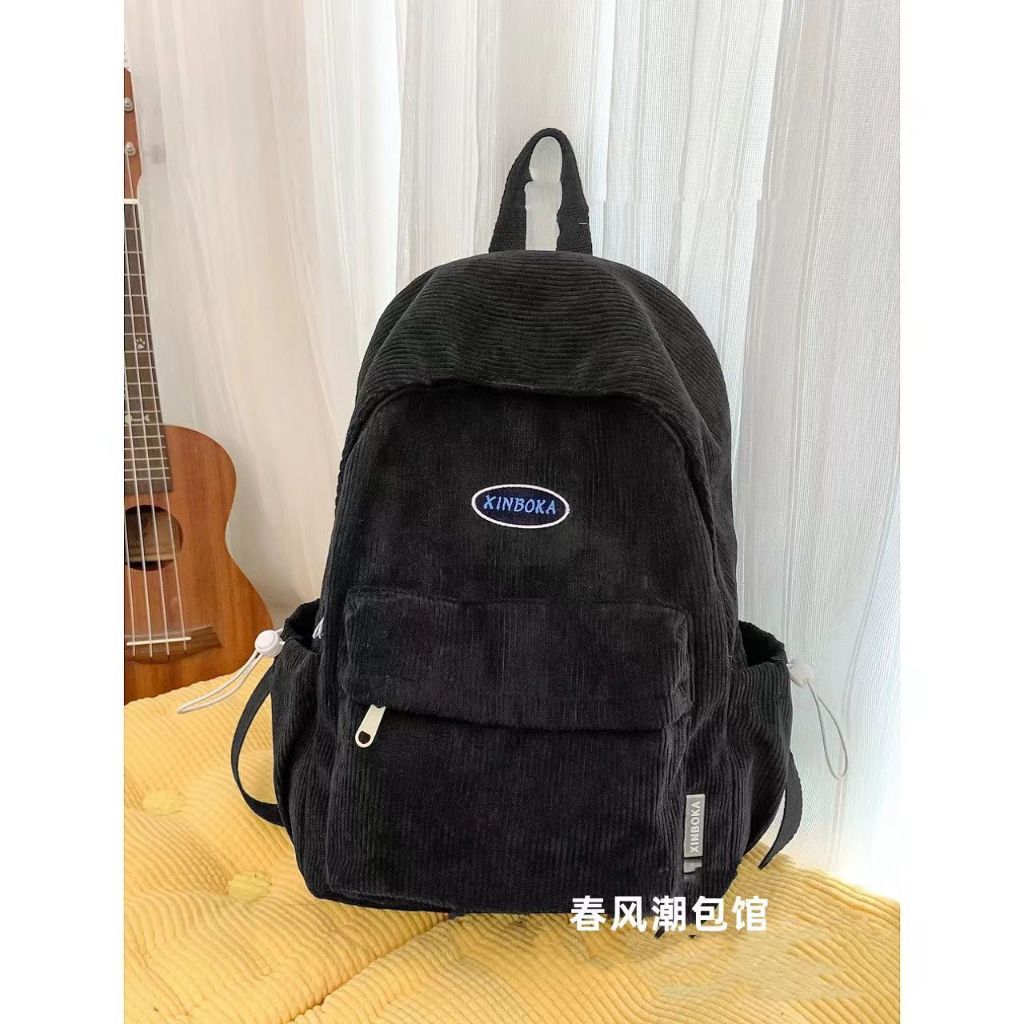 【ของขวัญฟรี】กระเป๋าเป้ผ้า สไตล์เกาหลีกระเป๋านักเรียนแฟชั่น กระเป๋าเป้นักเรียนมหาวิทยาลัยสำหรับผู้หญิง