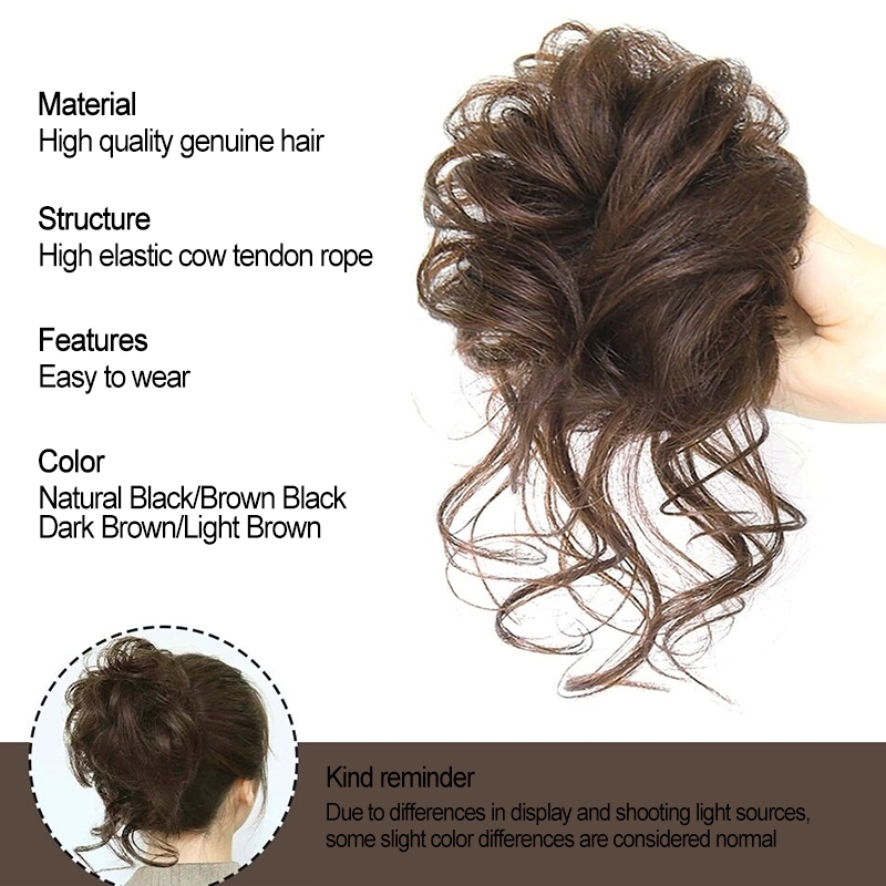 ยางรัดผมสังเคราะห์ ยางรัดผมวิกผมแฟชั่น ทรงโดนัท วิกผมสังเคราะห์ - รูปที่ 4