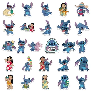 ✨พร้อมส่ง✨การ์ตูน สติช Stitch sticker สติกเกอร์กันน้ำรูปแบบที่แตกต่างกัน สเก็ตบอร์ด 50 ชิ้น