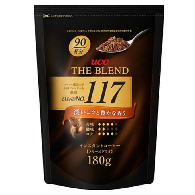 UCC The Blend 117 Instant Black Coffee ยูซีซี เดอะ เบลนด์ 117 กาแฟสำเร็จรูป 180g.