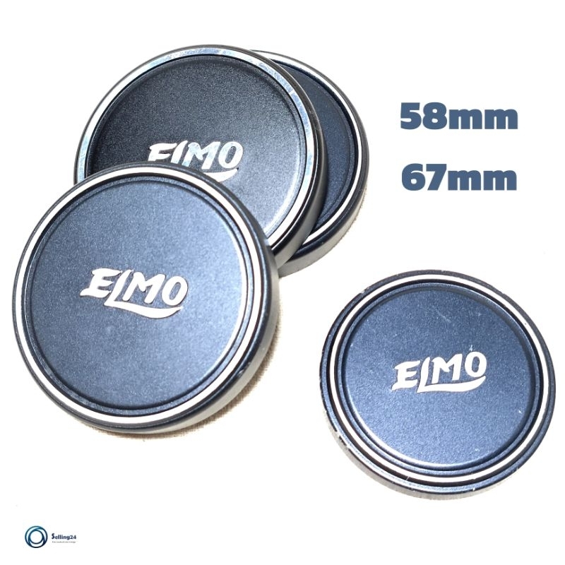 ฝาครอบหน้าเลนส์ Elmo  Metal Front Push On Lens Cap 58mm 67mm vintage Rare