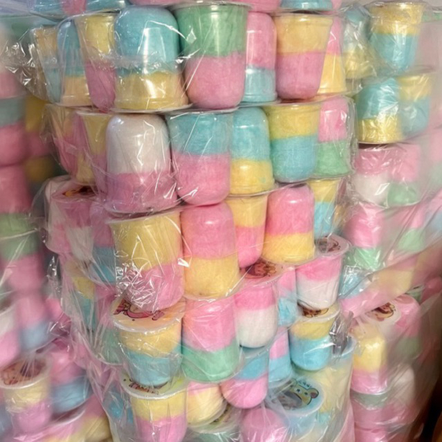 ขนมสายไหมแก้วแคปซูลขนาด16oz 100แก้ว